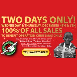 NEWSONG PARTNERS WITH SAMARITAN’S PURSE— ‘WHITE AS SNOW’ TO BENEFIT OPERATION CHRISTMAS CHILD