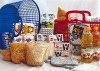 Caja de alimentos para un judío que lucha por sobrevivir.