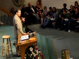 Pastor in Pulpit
