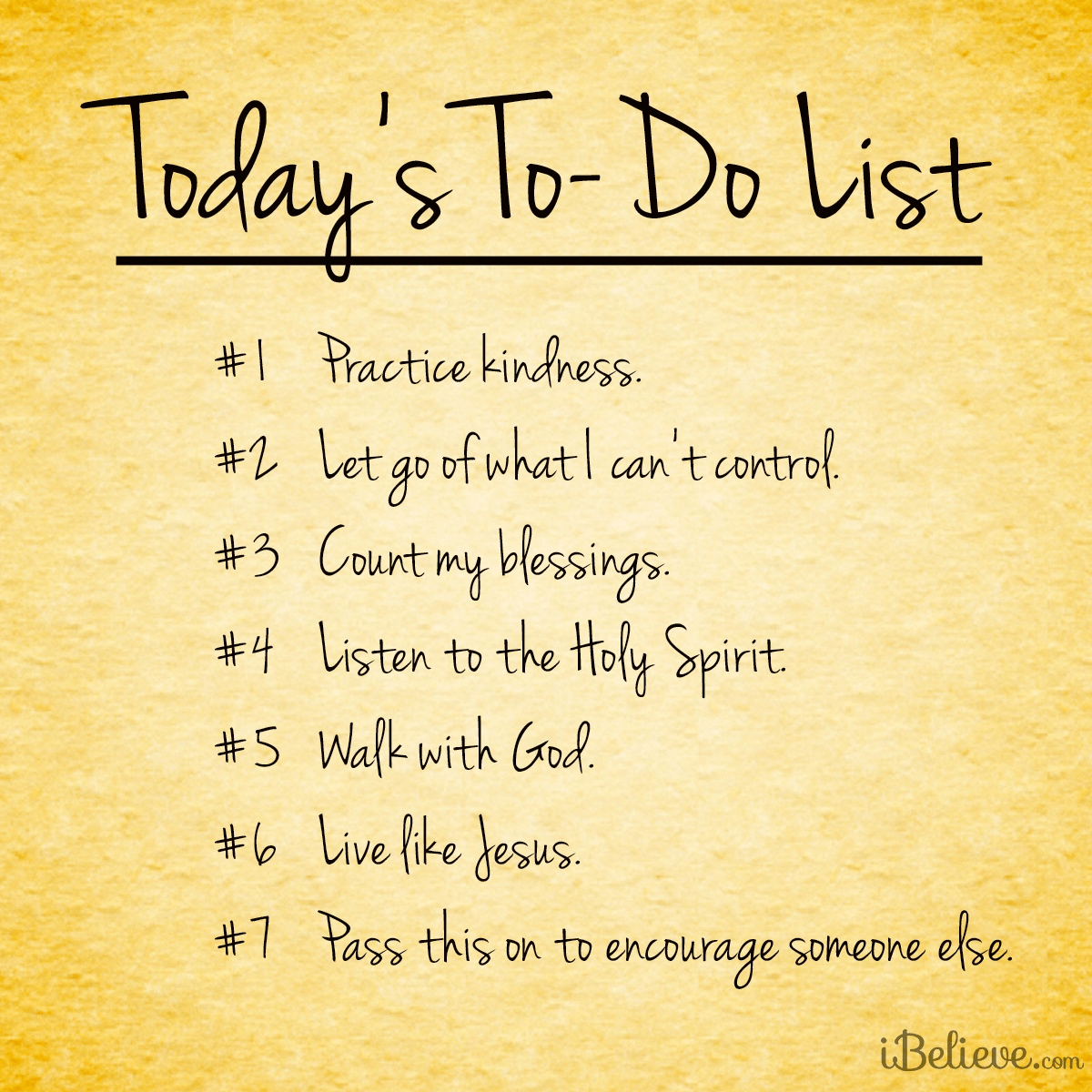 my to do list today