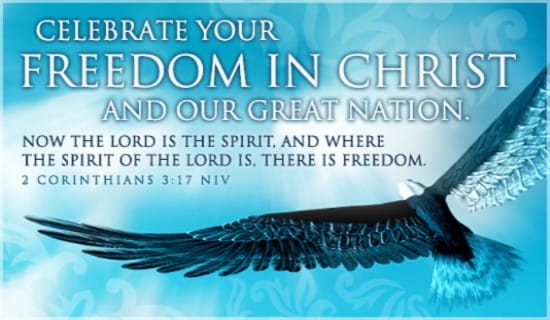 Free Freedom in Christ eCard - eMail Free Personalized Patriotic Cards