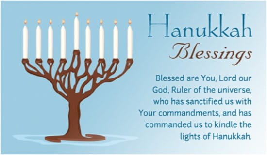 Hanukkah Blessings eCard Free Hanukkah Cards Online