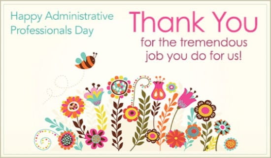 Thank You eCard Free Administrative Professionals Day Cards Online