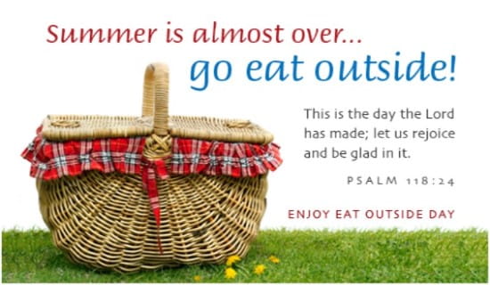 Free Eat Outside Day (8/31) eCard - eMail Free Personalized August