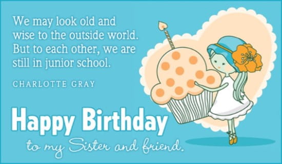 Free Birthday Sister ECard EMail Free Personalized Birthday Cards 