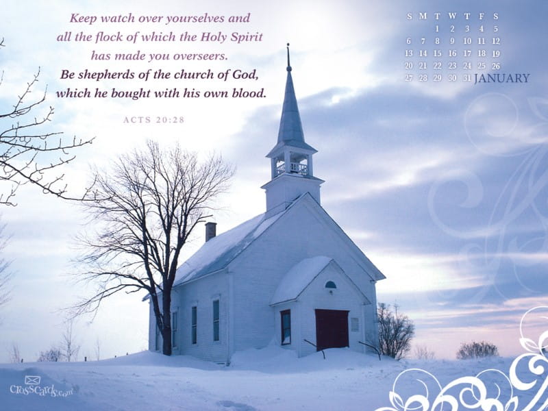 Jan 2013 Church Desktop Calendar Free January Wallpaper