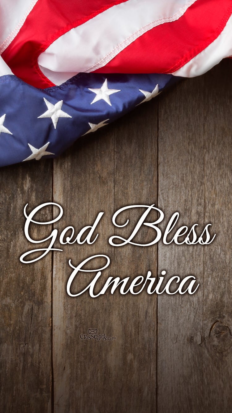 July 2015 - God Bless America Desktop Calendar- Free July Wallpaper