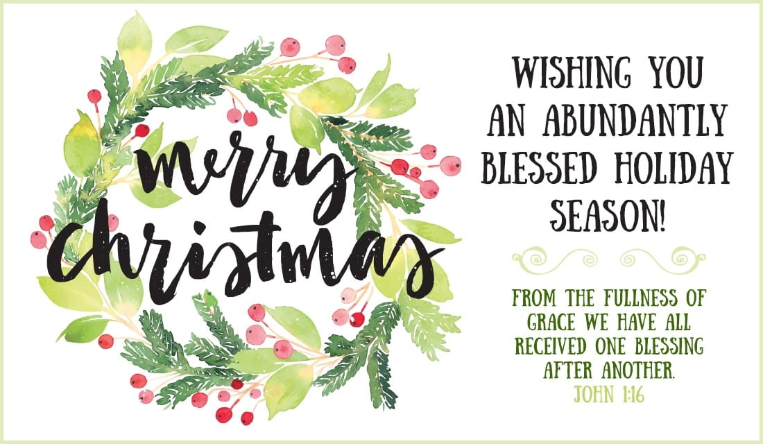 Merry Christmas Abundantly Blessed eCard Free Christmas Cards Online