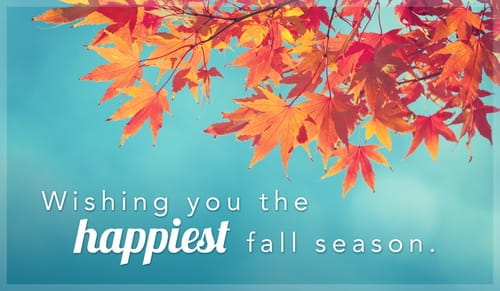 Wishing you the happiest autumn season