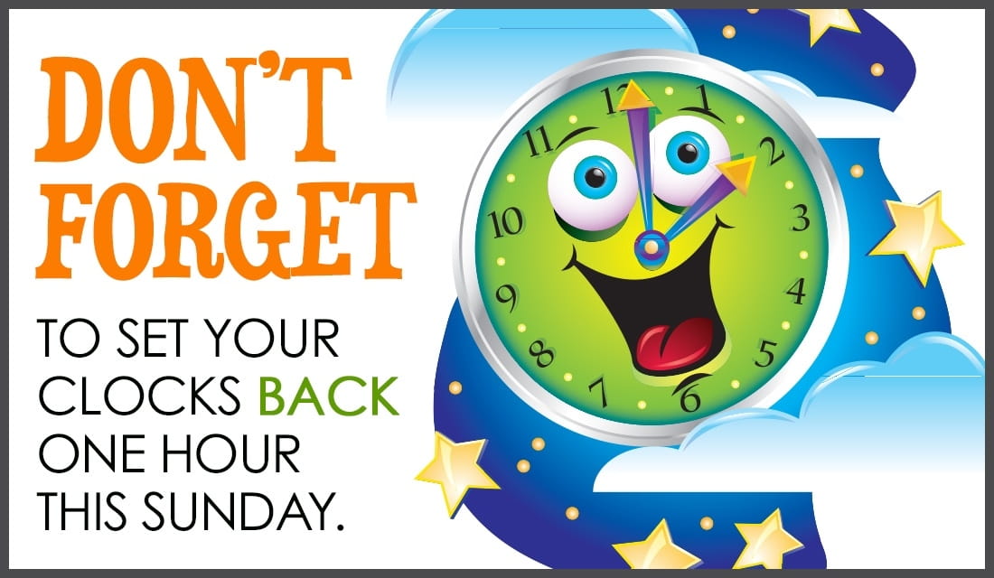 Set Clocks Back eCard Free Daylight Saving Ends Cards Online