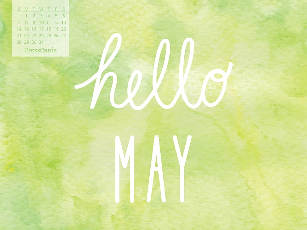 May 2017 - Hello May Desktop Calendar- Free May Wallpaper