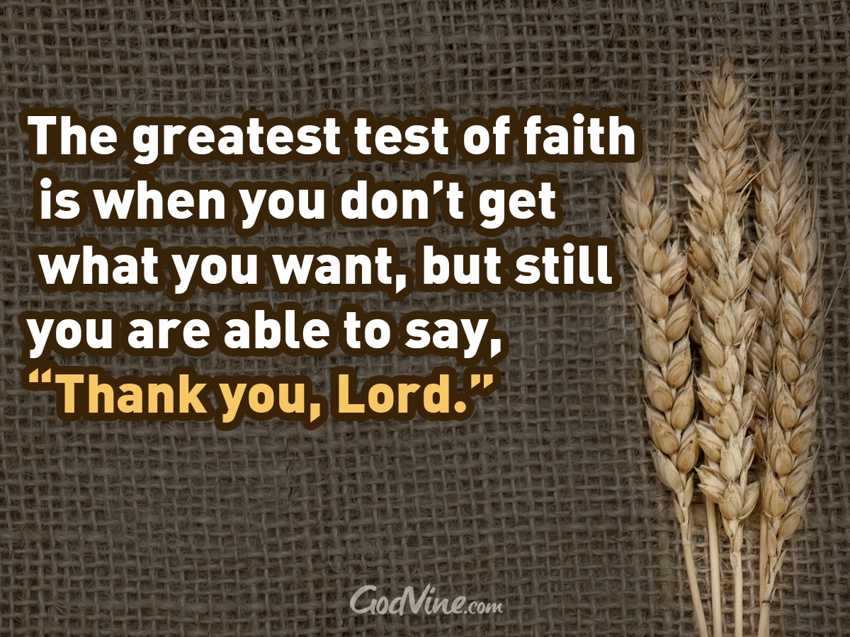 The Greatest Test of Faith Inspirations