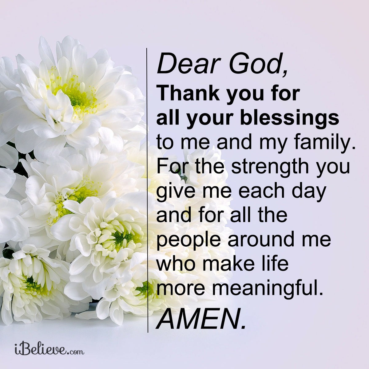 Dear God: Thank You For All Your Blessings - Your Daily Verse