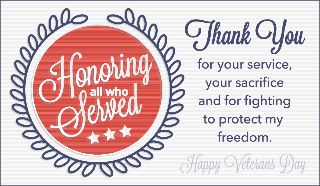 Honoring All Who Served eCard - Free Veterans Day Cards Online