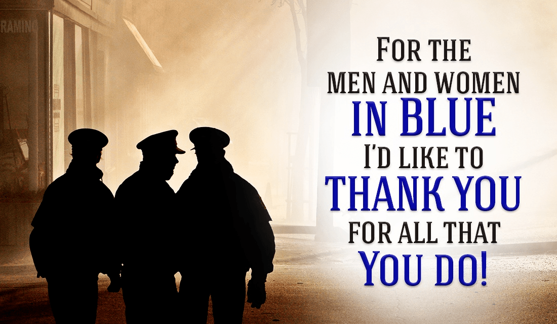 To Our Men And Women In Blue Thank You Ecard Free Facebook Ecards