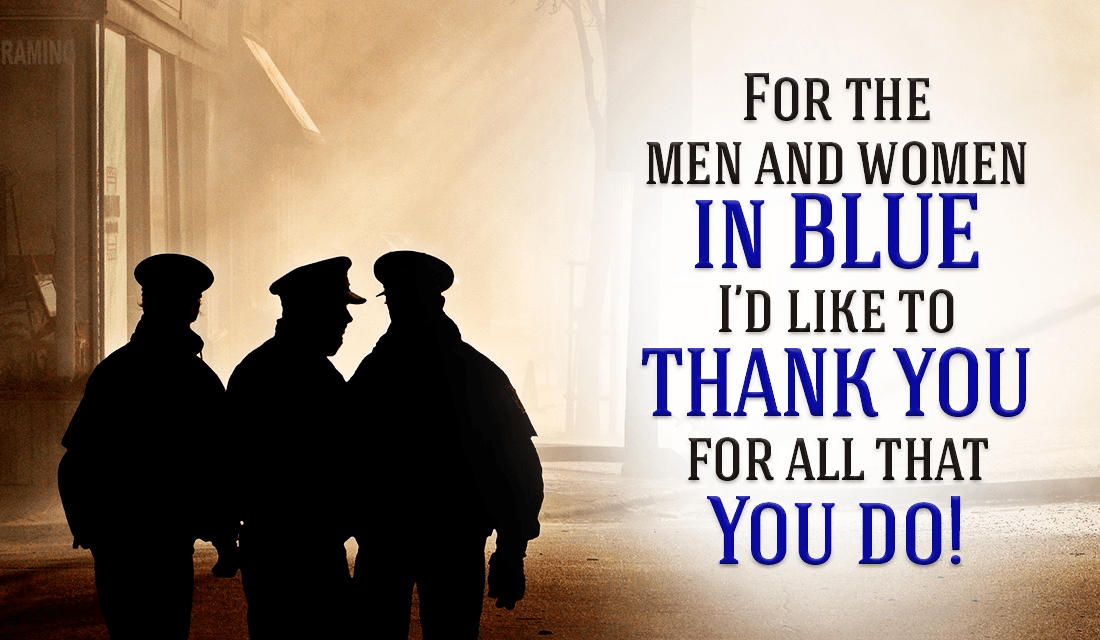 To Our Men and Women in Blue - Thank You! eCard - Free Facebook eCards