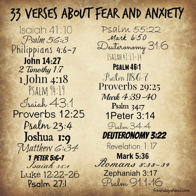 33 Verses about Fear and Anxiety to Remind Us: God is in Control | 104.