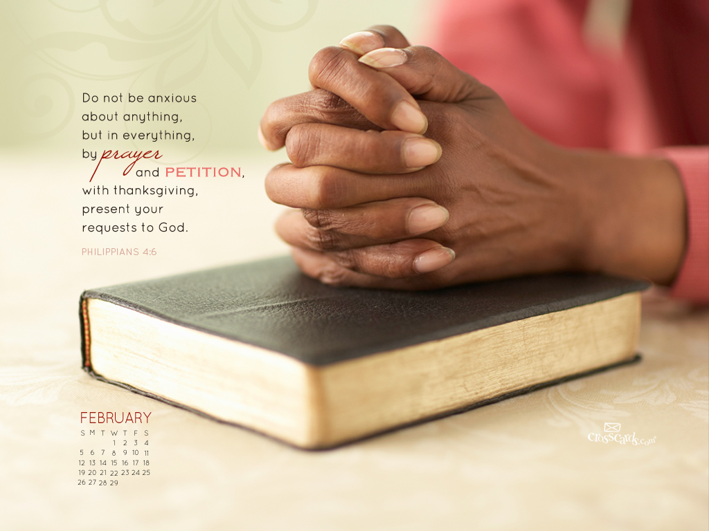 Feb 2012 - Prayer - Free Christian Wallpaper