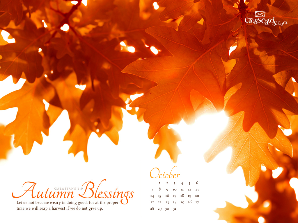Oct 2012 - Autumn Blessings - Wallpaper