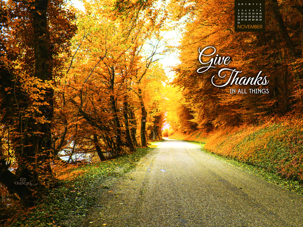 November 2014 Give Thanks Desktop Calendar Free Monthly Calendars