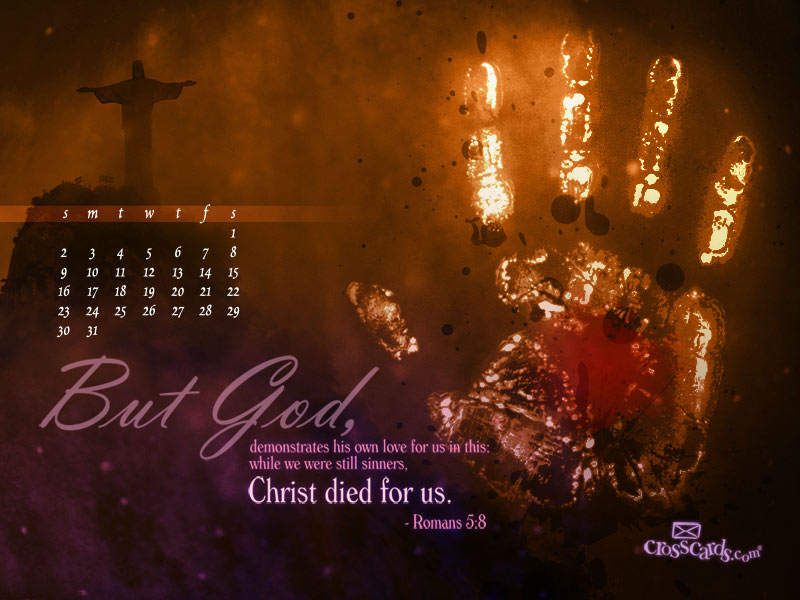 wallpaper 2011 calendar january. January 2011 - Romans 5:8