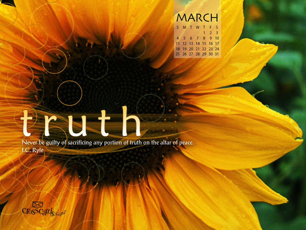 March 2012 - Truth Desktop Calendar- Free Monthly Calendars Wallpaper