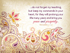 Proverbs 3:1-2 - Wallpaper