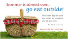 Eat Outside Day (8/31) - Ecard