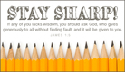 Stay Sharp! - Ecard