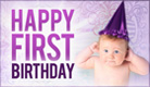 First Birthday - Ecard