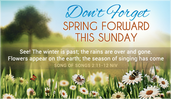 Free Spring Forward eCard - eMail Free Personalized Daylight Saving