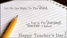 You're the Sharpest Teacher I Know