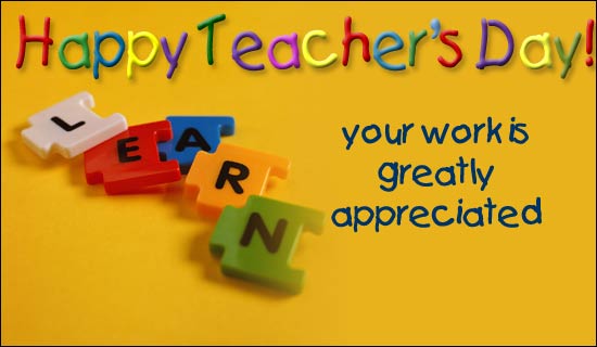 Happy Teacher's Day Teacher's Day Holidays eCard - Free 