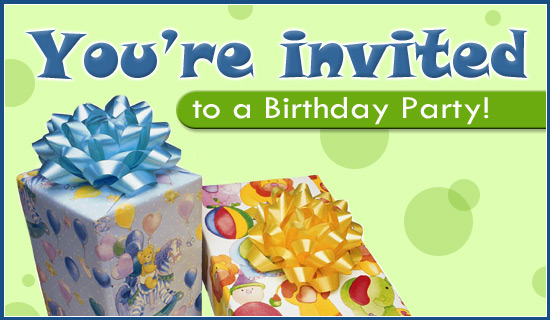 Free Birthday Party eCard - eMail Free Personalized Invitations Cards