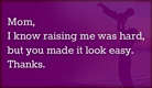 Mom, Thanks - Ecard