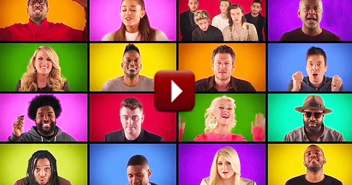 Star-Studded Ensemble Performs A Cappella Version Of ‘We Are The Champions’ - Music Videos