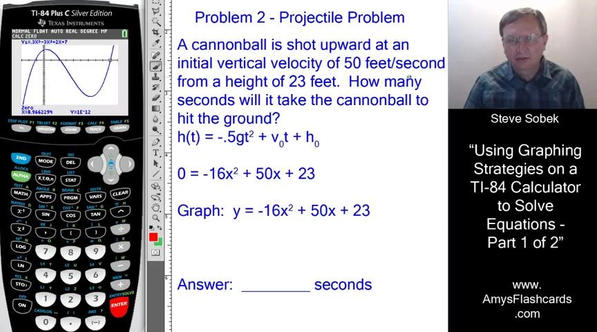 Solving Equations With A Graphing Method On Ti 84 Calculator Solving Equations With A Graphing Method On Ti 84 Calculator Education Videos