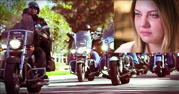 Tough Bikers Stand Outside Abused Teenager's House For Protection