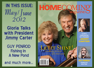 Bill Gaither and Gloria Gaither in the current Homecoming Magazine