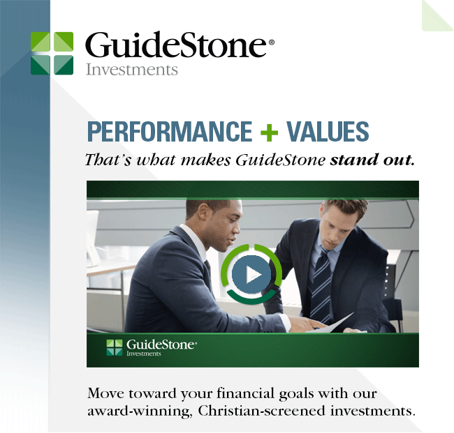 Performance + Values - That's what makes GuideStone stand out. Move toward your financial goals with our award-winning, Christian-screened investments.