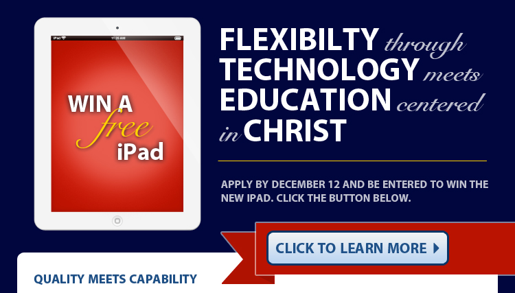 Flexibility through Technology meets Education centered in Chris - Win a Free iPad