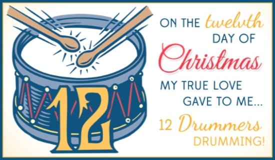 12 Drummers eCard - Free Christmas Cards Online