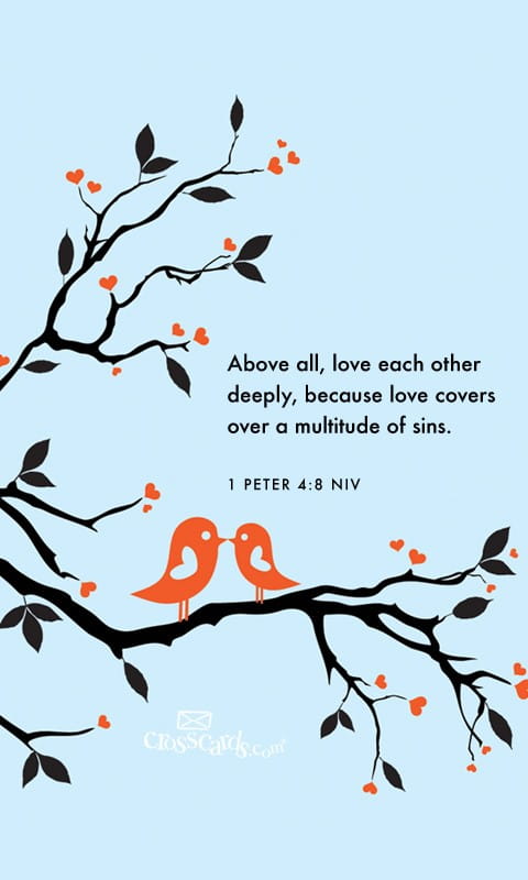 Feb 2013 - 1 Peter 4:8 NIV Desktop Calendar- Free February Wallpaper