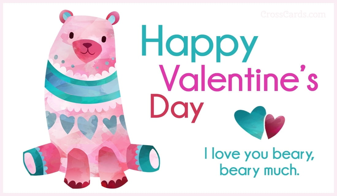 I Like You Beary Much Valentine Free Printable - Free Templates Printable