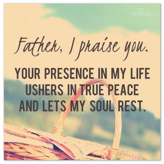 Your Presence Ushers True Peace - Your Daily Verse