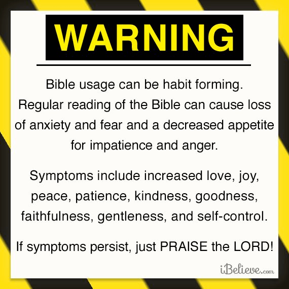 Warning - Bible Usage Can Be Habit Forming - Your Daily Verse