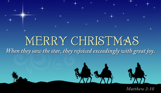 Free Matthew 2:10 eCard - eMail Free Personalized Christmas Cards Online