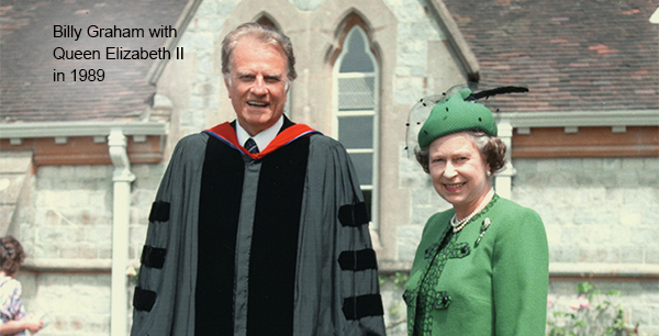 Billy Graham with Queen Elizabeth II