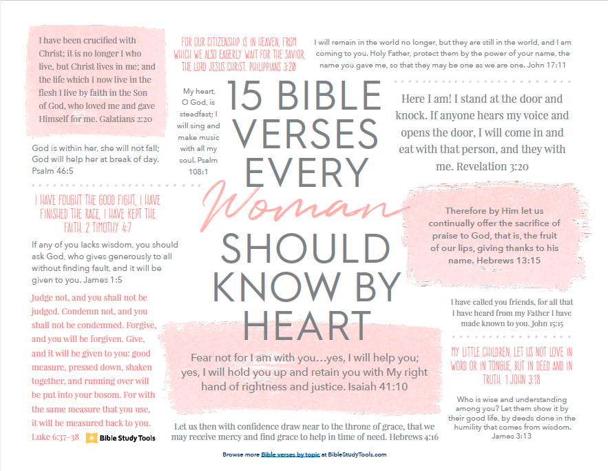 15 Bible versese every woman should know