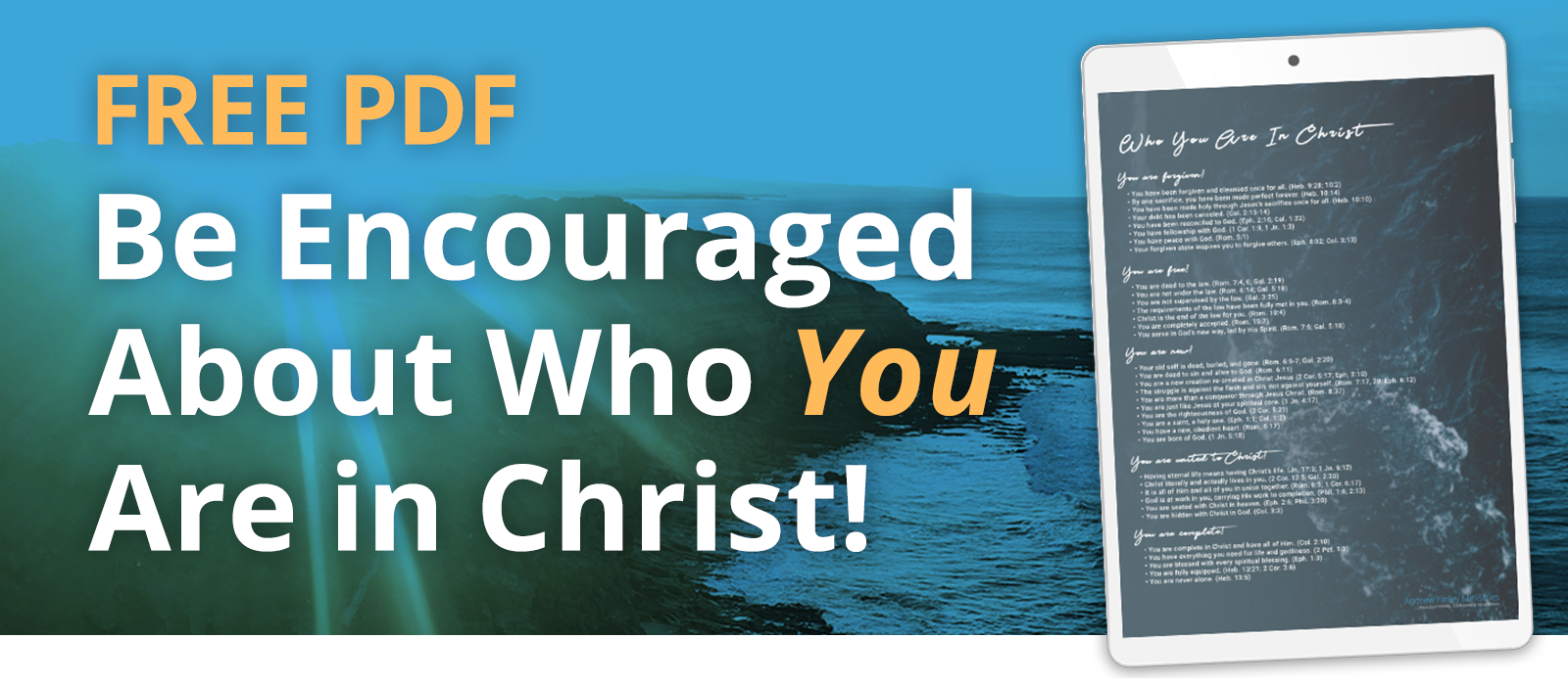 FREE PDF Be Encouraged About Who You Are in Christ!